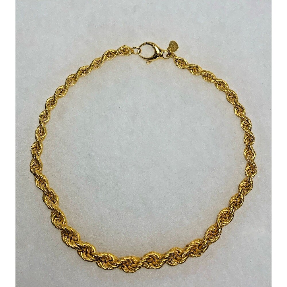 Bronzo Milor Italia Rope Chain Necklace 18” Gold Tone Chunky Runway 74g - Picture 7 of 10